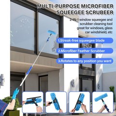 20 FT Exterior House Cleaning Brush Set with 5-12 Foot Telescoping Extension …
