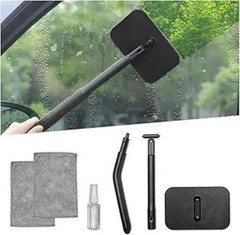 Car Windshield Cleaning Tool, Vehicle Window Cleaner with Extend Color: 2 Pads