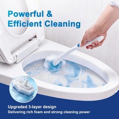 60pcs Toilet Cleaner Refill Pads Clorox Wand Upgrade 3-Layer Toilet Scrubber