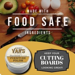 Van’s All Natural Beeswax Furniture Polish Unscented Food Safe Wood Wax for