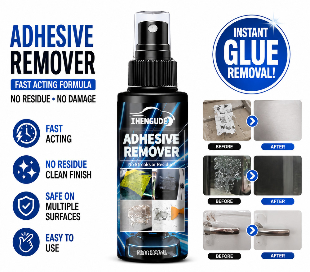 Adhesive Remover Spray Glue Sticker Residue Cleaner Car Furniture Glass 100ml