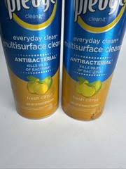Pledge Antibac Multi Surface Cleaner, Spray, FRESHCITRUS 9.7oz Ea. 2 PK