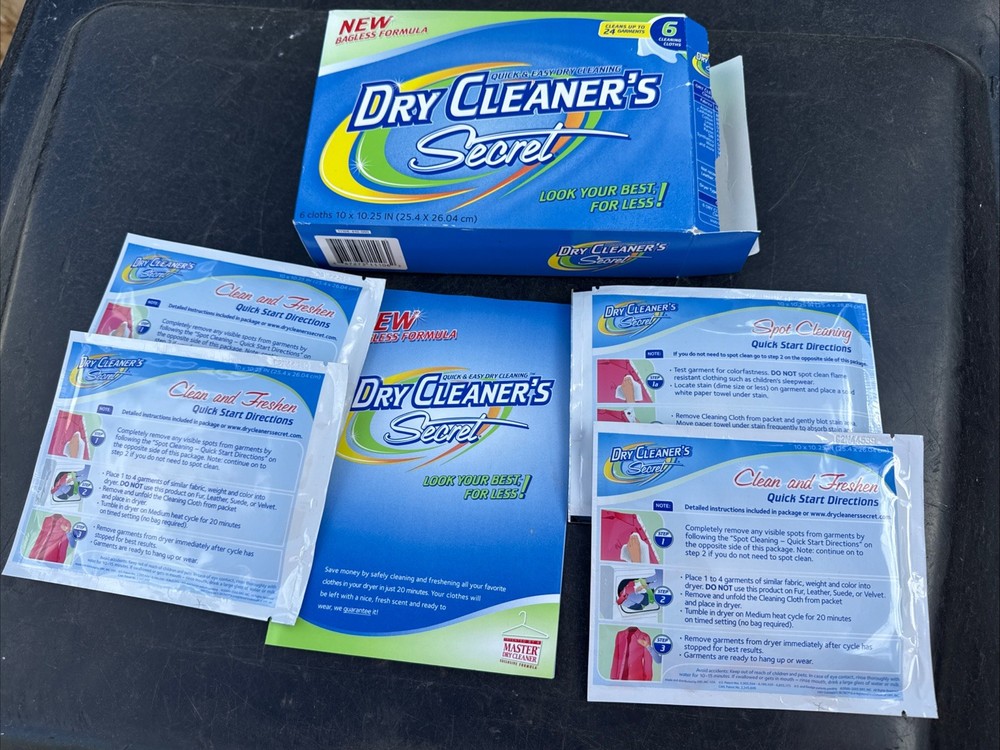 Woolite Dry Clean at Home Dry Cleaner’s Secret NEW Box -4 Packs- Cleaning Cloths