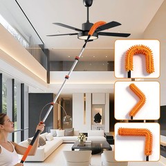 30FT Reach Duster Kit Dual Action Flip-Lock Screw Fixing 5-24FT Extension Pole