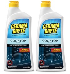 Cerama Bryte Cooktop and Stove Top Cleaner for Glass-Ceramic Surfaces, 2-28 oz