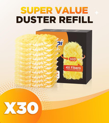 30 Count Heavy Duty Duster Refills for Swiffer, Multisurface 360° Larger Size