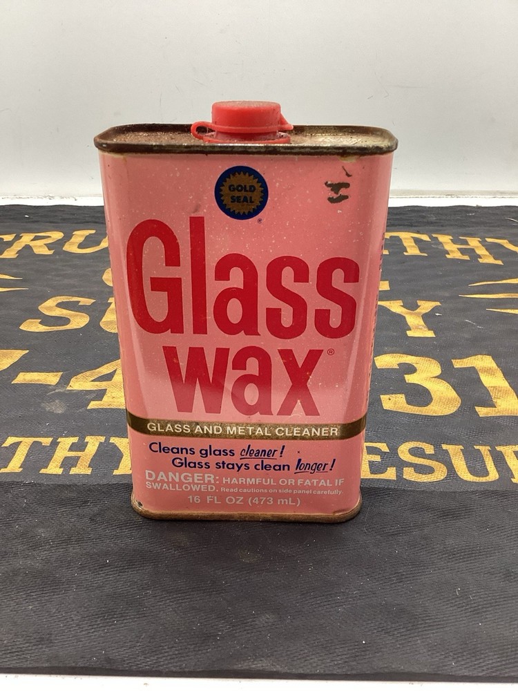 1994 GOLD SEAL GLASS WAX GLASS & METAL CLEANER 16 FL. OZ. TIN 955540 80% FULL