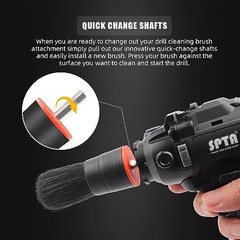 5Pcs Car Detail Drill Brush Attachment Head Set for Cleaning Interior