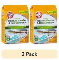 (2 pack) Arm & Hammer Storage Moisture Absorber and Odor Eliminator, 10.5 oz.