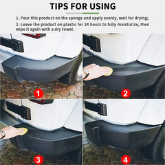 Car Plastic Restorer Back to Black Gloss Plastic Renovator Longlasting Coating L