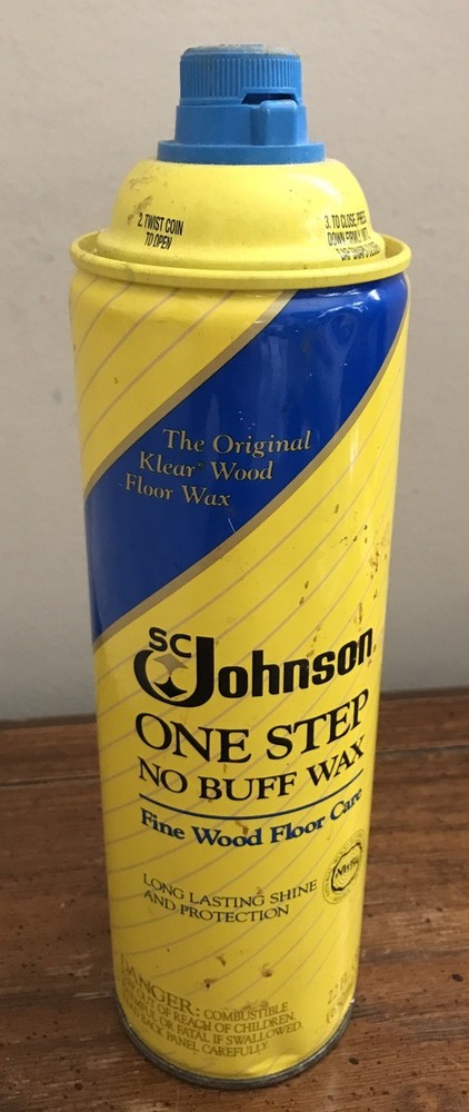 SC Johnson One Step No Buff Wax Fine Wood Floor Care 22oz Can ~90% Full
