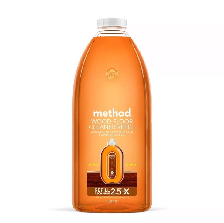Method Squirt + Mop Wood Floor Cleaner Refill, Almond Scent, 68 oz Bottle ✅