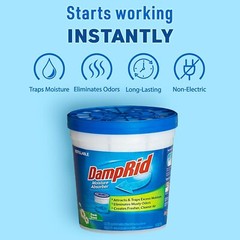 DampRid Refillable Moisture Absorber, 10.5 oz. Cups, 6 Pack, Fresh Scent
