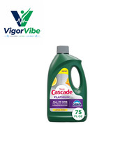 Cascade Platinum Dishwashing Liquid Gel, Lemon, 75oz