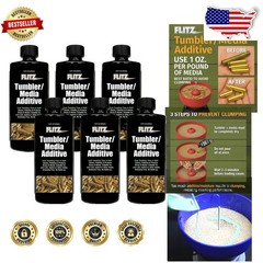 Tumbler Media Additive 6pk – 7.6oz Brass Cleaner, USA Made