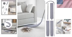 Eco-Friendly Retractable Gap Duster with Ergonomic Handle & Microfiber Cloths