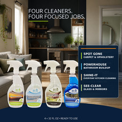 Eco Cln Move-In Move-Out Cleaning Kit Carpet Bathroom Kitchen Glass + Gallon