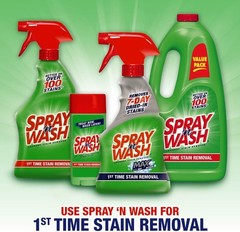 Concentrated Unscented Stain Remover Spray – 22oz Pack of 6 for All Temperatures