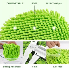 62″ Car Wash Brush Kit Mitt Mop Sponge with Long Handle Chenille Microfiber Car