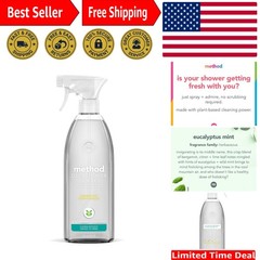 Eco-Friendly Method Shower Cleaner with Eucalyptus Mint – 28oz Non-Toxic Spray