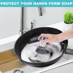 Soap Palm Brush Storage Set, 1 Piece Kitchen Brush with Bracket for Cleaning …