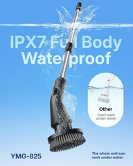 Electric Spin Scrubber, Cordless Cleaning Brush for Bathroom Shower Tub, IPX7…