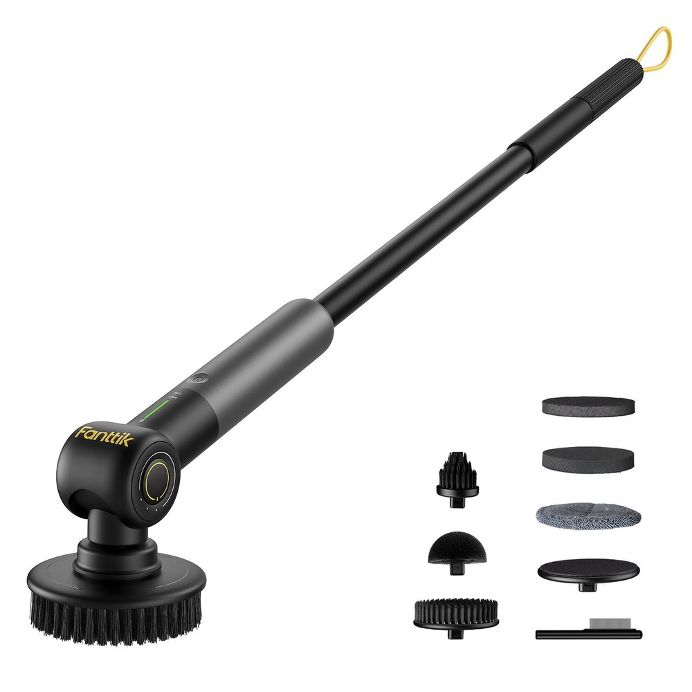 Flip G9 Pro Electric Scrubber, VoltiPulse Motor, Dual-Speed Cleaner with 6 Br…