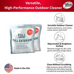 Full Exterior Refill Kit – Crystal Powder Outdoor Cleaner Packets, 16 oz, Eac…