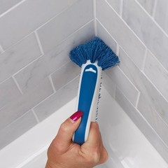 Multicolor 2-in-1 Grout & Corner Scrubber Brush for Superior Cleaning Power
