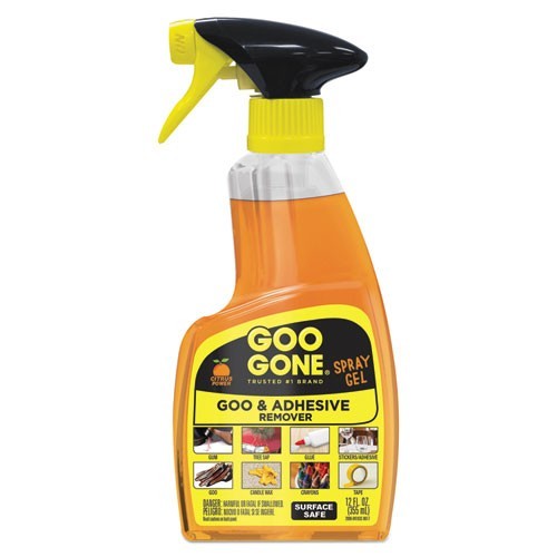 Goo Gone Spray Gel Cleaner, Citrus Scent, 12 oz Spray Bottle, 5/Pack