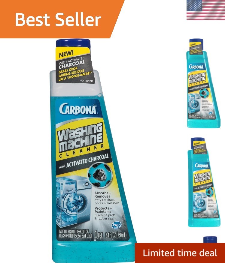 Washing Machine Cleaner with Activated Charcoal | Removes Odor-Causing Residu…