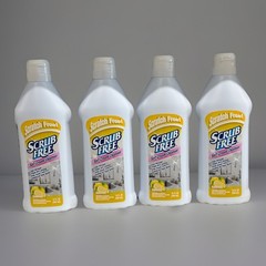 4x Lot Scrub Free Cream Cleaning Cleanser Scratch Free & Lemon Scent 10 oz Each