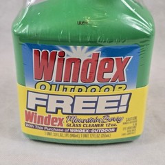 Vintage Windex OUTDOOR Glass Cleaner Hose Spray With Mountain Berry Combo