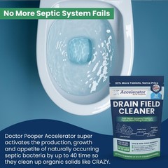 Drain Field Cleaner Tablets 20 Count Septic Tank Treatment for Clogs Odor Sludge