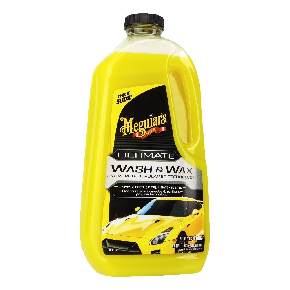 Meguiars Ultimate Car Wash and Wax, Hybrid Glossy Shine and Protection, 48 fl