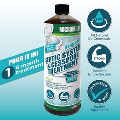 MICROBE-LIFT Natural Septic Tank Treatment – Liquid, Bio-Friendly Bacteria,