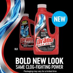 Drano Max Gel Drain Clog Remover 32oz Fast Acting Drain Cleaner Hair Grease Bloc