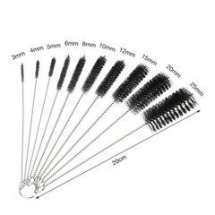 US Nylon Straw Brush Cleaner Bottle Tube Pipe Small Long Cleaning 10 PCS Set Kit