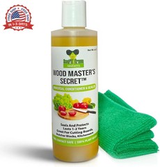 Wood Master’s Secret Non-Toxic, Food Safe Cutting Board Oil, Conditioner & Seale