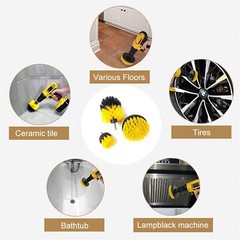 Drill Brushes Set 3pcs Tile Grout Power Scrubber Cleaner Spin Tub Shower Wall