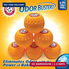 Arm & Hammer Odor Busterz Balls Deodorizer – 6 Count Orange Scented with 3 Count