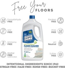 Quick Shine Multi Surface Floor Cleaner 64oz, 4Pk | Ready to Use-Streak Free- No