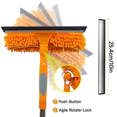 Window Squeegee Washing Kit for High Window, Shower Glass Door, Mirror Cleaning
