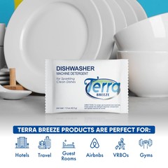Terra Breeze Automatic Dishwasher Detergent Powder – 1.5 oz Packets (200 packs)
