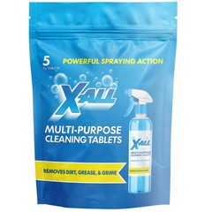X-ALL Multi Purpose Cleaning Tablets Streak Free Deep Clean All Surfaces 5 Packs