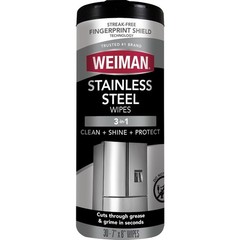 Stainless Steel Cleaner Wipes 30 Count Removes Dirt Grime Grease No Streaks