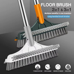 3 in 1 Cleaning Brush Long Handle Floor Crevice Bathroom Scrub Cleaning Tool