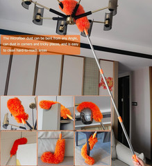 20+ Ft High Reach Duster Kit Extension Pole Ceiling Fan Cobweb Cleaner