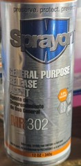 Sprayon General Purpose Release Agent MR302 12 oz Aerosol Silicone Non Stick-6PK