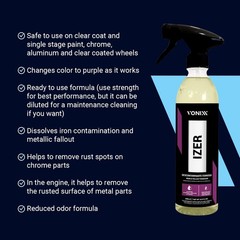 Vonixx Izer Iron Remover Spray 16.9 fl oz pH Neutral Oxidation Cleaner…